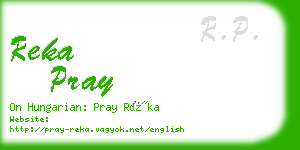reka pray business card
